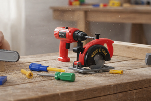 Taladro de Juguete para Niños al por Mayor, Herramienta de Construcción de Juego de Imitación Mecánica (No Requiere Batería) - Product Image 2