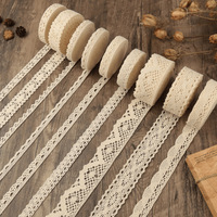 Vente en gros d'usine : Dentelle en coton pur ajourée, noir, blanc, beige, pour la décoration de vêtements et le matériel de couture DIY