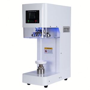 Machine de scellage automatique électrique de bureau haute efficacité pour canettes de boissons, scelleuse de canettes de soda et de jus, et ensacheuse de gobelets non rotative - Product Image 1