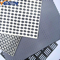Grille de haut-parleur perforée décorative en métal, maille métallique, trous carrés de 1,4 mm