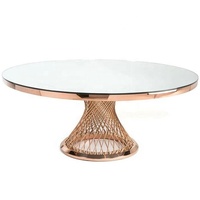 Bens — ensemble de table en acier inoxydable doré, avec plateau en marbre, table à manger moderne pour banquet, mariage, événements