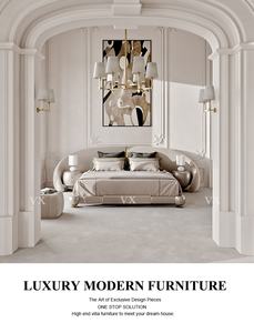 Ensemble de canapés sectionnels incurvés en cuir véritable haut de gamme, meubles sur mesure, luxe moderne, villa, entièrement rembourrés, <span class=keywords><strong>service</strong></span> complet - Product Image 6