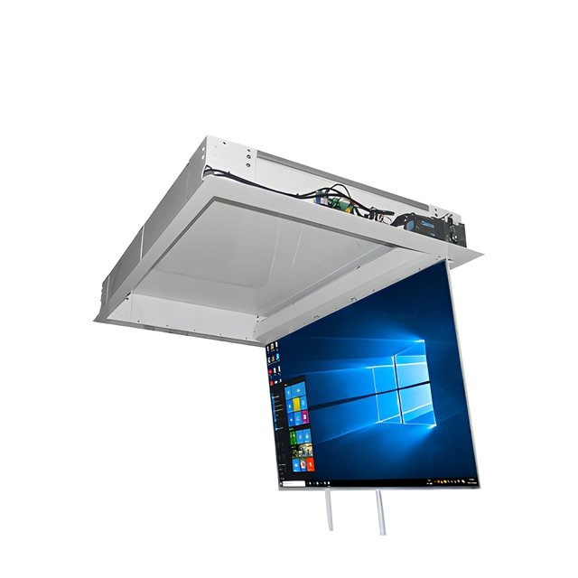 Elevator Intelligent Motorized Lift Remote Controlled Hidden Flip Down Electric LCD TV Bracket Ceiling TV Mount Motorized