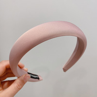 Nouveautés 2025 Bandeaux en satin de haute qualité pour femmes et filles 13CM Bandeau rembourré en éponge Uni Accessoire de maquillage