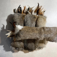 Jouet interactif pour chat en fourrure naturelle de lapin, accessoire de baguette de chat, jouet de chasse pour chat d'intérieur, vente en gros, OEM, jouet personnalisé pour animaux de compagnie