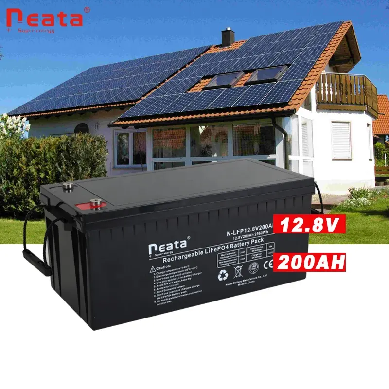 Neata 12v 24v 48V 100ah 200ah 300ah400ah充電式ディープサイクル太陽エネルギー貯蔵リチウムイオンバッテリーパック