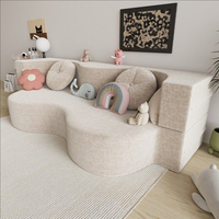 Sofá Cama Plegable de Tela, Dos Plazas, Nuevo Modelo, de una Pieza, para Apartamentos Pequeños, Sala de Estar, Espuma de Alta Densidad