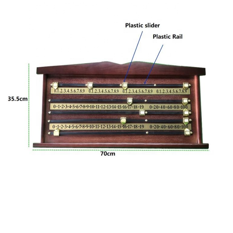 Wood Shuffleboard Scoreboard Billiard Score Keeper Counters Referee Gear Scoring Black