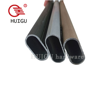 Bande de support à rayures anodisées pour armoire, Tube ovale, 3/1.0/1.5mm d'épaisseur - Product Image 2
