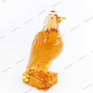 Bouteille à liqueur en forme d'aigle pour gin, <span class=keywords><strong>tequila</strong></span>, rhum, brandy, whisky, 375 ml, bouteille à vin en verre vide, bouteille à liqueur spéciale en verre - Product Image 2