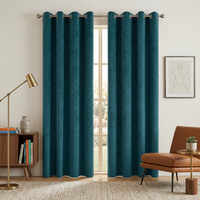 Rideaux isolants en velours gaufré à œillets pour salon, installation facile, vente en gros