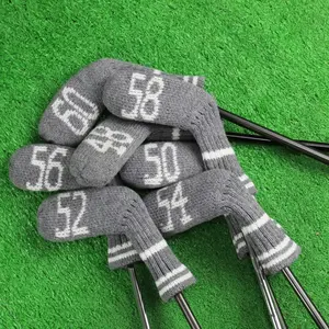 Disesuaikan knit golf iron club meliputi set headcover bentuk kaus kaki dicuci & tahan lama golf penutup kepala untuk kepala besi