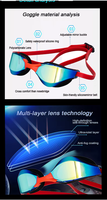 Protection UV professionnelle sans fuite Lunettes de natation en silicone anti-buée Lunettes de natation de course personnalisées