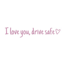 Autocollants imperméables pour voiture de conduite sûre-Autocollants en vinyle pour rétroviseur I Love You