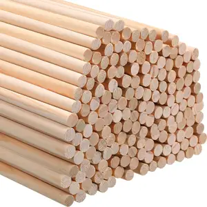 Custom Unfinished Round Wood Dowels for Crafts Long pine Wood stirrer Stick