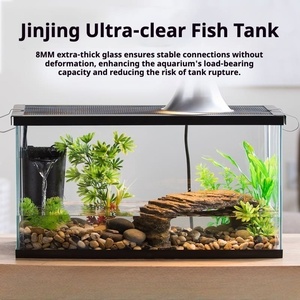 Aquarium rectangulaire en verre ultra-clair épaissi pour aquascape, tortue, plusieurs tailles - Product Image 1