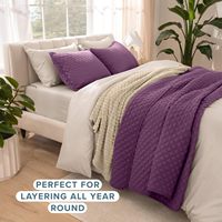 Housse de protection tricotée sur mesure pour lit, anti-poussière et anti-urine, tricotée unie violette