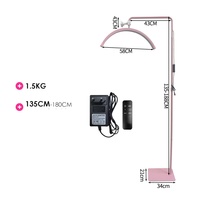 Lampe de beauté en forme de U demi-lune, lampe sur pied pour sourcils, cils, ongles, protection des yeux, lumière LED, tête rotative à 320°