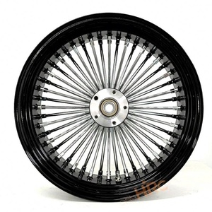 Juego de Ruedas de Motocicleta con Llantas Cromadas Delanteras y Traseras de 16, 18, <span class=keywords><strong>19</strong></span>, 20, 21, 23 Pulgadas, 21x3.5, 16x3.5, con Radios Gruesos, para <span class=keywords><strong>Triumph</strong></span> - Product Image 2