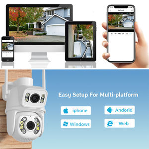 ICSEE wifi摄像机ptz 8MP 4k家庭高清网络夜视户外6MP 3k无线双镜头双屏监视器IP闭路电视摄像机 - Product Image 5