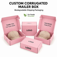 Boîte d'expédition de luxe de haute qualité avec impression personnalisée du logo, boîtes d'emballage pour chapeaux et cosmétiques, boîtes d'expédition en carton ondulé recyclé pour vêtements