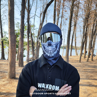 Masque facial complet léger et confortable, respirant, imprimé par sublimation avec des animaux courants, drôle pour les fêtes d'Halloween, le cyclisme en plein air