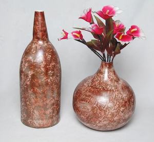 Florero moderno de metal de aluminio con color marrón hoteles comedor vajilla maceta Fabricante Mayorista exportador - Product Image 1