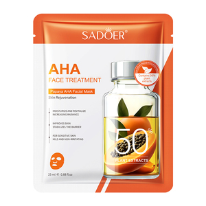 Masque facial Sadoer à la papaye, <span class=keywords><strong>collagène</strong></span>, protéines, hydratant, éclaircissant, eau et glycérine inclus pour le commerce extérieur transfrontalier - Product Image 2