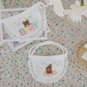Lindo Babero Bordado con Diseño de Oso Coreano para Perros, Babero para Mascotas, Babero para la Saliva, Bichón Frisé, Oso de Peluche, Pomerania, Bufanda para Gatos - Product Image 4