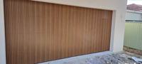 Porte de garage en aluminium avec lattes en aluminium couleur bois, style villa USA, 10x8, pour l'Australie