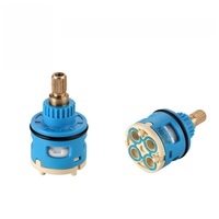 Robinet de salle de bain et de cuisine Naijie, 28 mm, à quatre trous, avec valve de distribution d'eau et noyau de valve en céramique scellé
