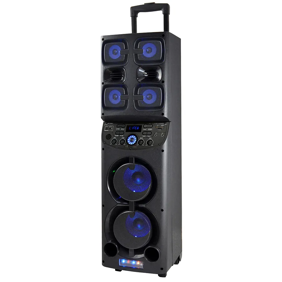 2022 Amazon Best Loud Party Speakers Boombox Bluetooth Speaker Home Partybox with Fire Flame LED Colorful Flashing Light