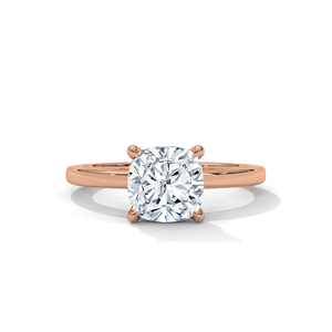 เครื่องประดับสุดคลาสสิกสำหรับผู้หญิงจาก RAAMAA ทองคำ 10k 14k สีโรสโกลด์ ประดับเพชรทรงคุชชั่นที่เพาะเลี้ยงในห้องปฏิบัติการ เหมาะสำหรับเป็นของขวัญในงานแต่งงานและงานเลี้ยง - Product Image 1