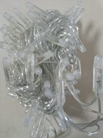 Guirlande lumineuse LED étanche IP67 10m/20m/30m/50m pour extérieur, Noël, décorative, PVC, blanc chaud, avec interrupteur