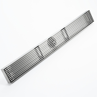 HIDEEP Drain de sol linéaire moderne en acier inoxydable poli 600x68mm pour salle de bain, toilettes et cuisine d'hôtel