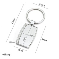 Porte-clés en métal rond pour sublimation, pour impression DIY, fabricant en gros, OEM