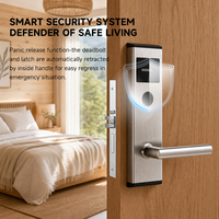 Serrure de porte intelligente pour hôtel, carte-clé numérique électronique sans clé, sur mesure, en acier inoxydable