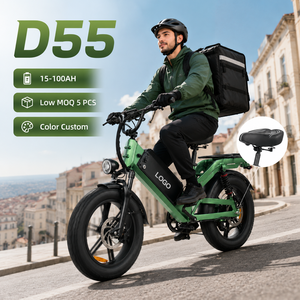 Vélo cargo électrique D55 48V 500W 750W avec pneus larges de 20 pouces, frein à disque, cadre en aluminium pliable pour les livreurs - Product Image 1