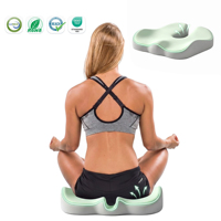 Coussin de siège en mousse à mémoire de forme ergonomique pour le coccyx, soulagement de la douleur sciatique, pour le bureau, la voiture, le fauteuil roulant, idéal pour les longues périodes assises