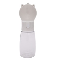 Botella de agua de plástico ecológica para perros, bebedero portátil impermeable IPX5 para mascotas al aire libre para cachorros, sólido redondeado