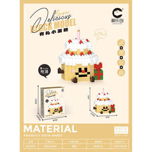 Blocs de construction en forme de gâteau, briques miniatures, ensembles de jouets pour enfants, filles de 6 à 10 ans, <span class=keywords><strong>jeu</strong></span> de puzzle, cadeau pour enfant - Product Image 1