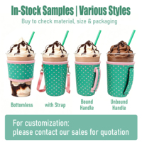 Manchon de tasse en néoprène personnalisé avec logo pour boissons froides, idéal pour le café et les mariages, modèle vierge