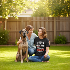T-shirt Great Dane Woof Mom pour les amoureux des chiens, cadeau pour la fête des mères - Product Image 3