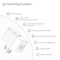ECO-NEWLEAF US-Standard 16A Tuya WLAN-Smart-Stecker Fernbedienung Energiemonitor Alexa/Google Home CE/FCC für Steckdose