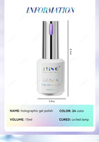 Lot de 24 vernis à ongles pailletés fins OEM en gros, 15 ml, pour femmes, filles, salon, maison, manucure DIY, nail art, fournitures de beauté