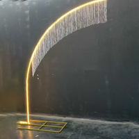 Support de décoration de mariage moderne avec perles lumineuses pour arche de mariage, entrée d'événement, toile de fond de fête et décoration événementielle