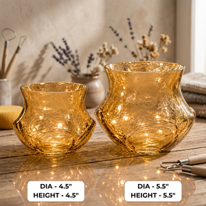 Pot à fleurs et porte-bougie en verre coloré artisanal, résistant à la chaleur, pour la décoration de la maison - Product Image 3