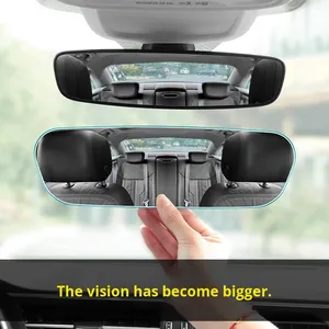 New Transparent Ultra-Narrow Frame In-<b>Car</b> Rearview <b>Mirror</b> High-Definition Glass Anti-Glare Blue Wide-Angle - Product Image 4