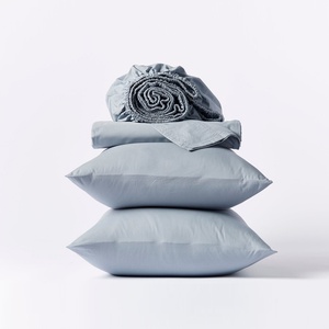 4pcs French Organic Flax Printed Quality Customized Size 100% Linen Duvet Cover Sets <b>Flat</b> Sheet Bedding Set Pillowcase Home - Product Image 2