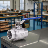 Fabricante 304 válvulas de bola de acero inoxidable para 1/2 \ "1000 WOG sistemas de tuberías de agua OEM personalizable